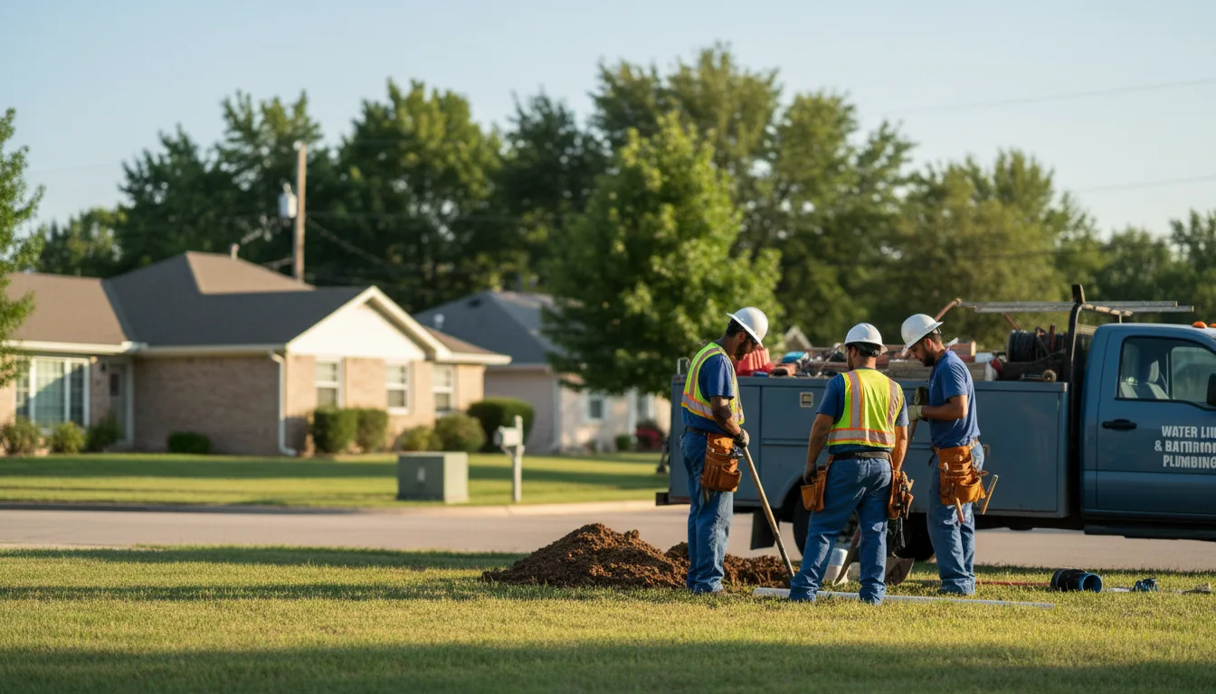 Residential water line and bathroom plumbing service in Mott, ND